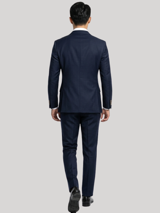 Navy Double-Breasted Suit