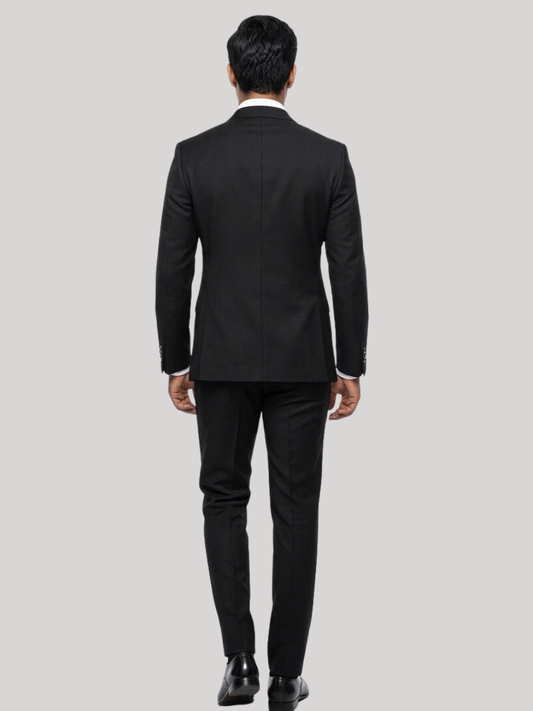 Black Double-Breasted Suit