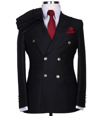 Black Double-Breasted Suit