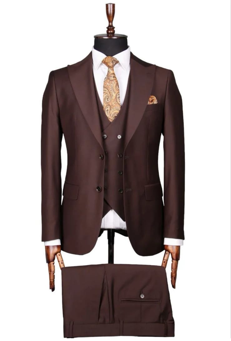 Dark Brown 3-Piece Suit