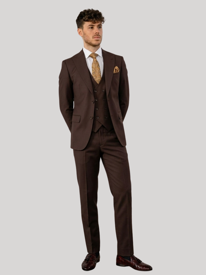 Dark Brown 3-Piece Suit