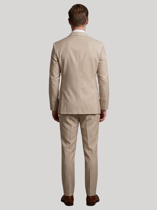 Tan Double-Breasted Suit