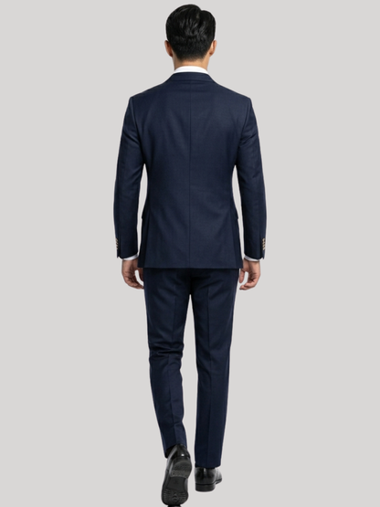 Navy Double-Breasted Suit