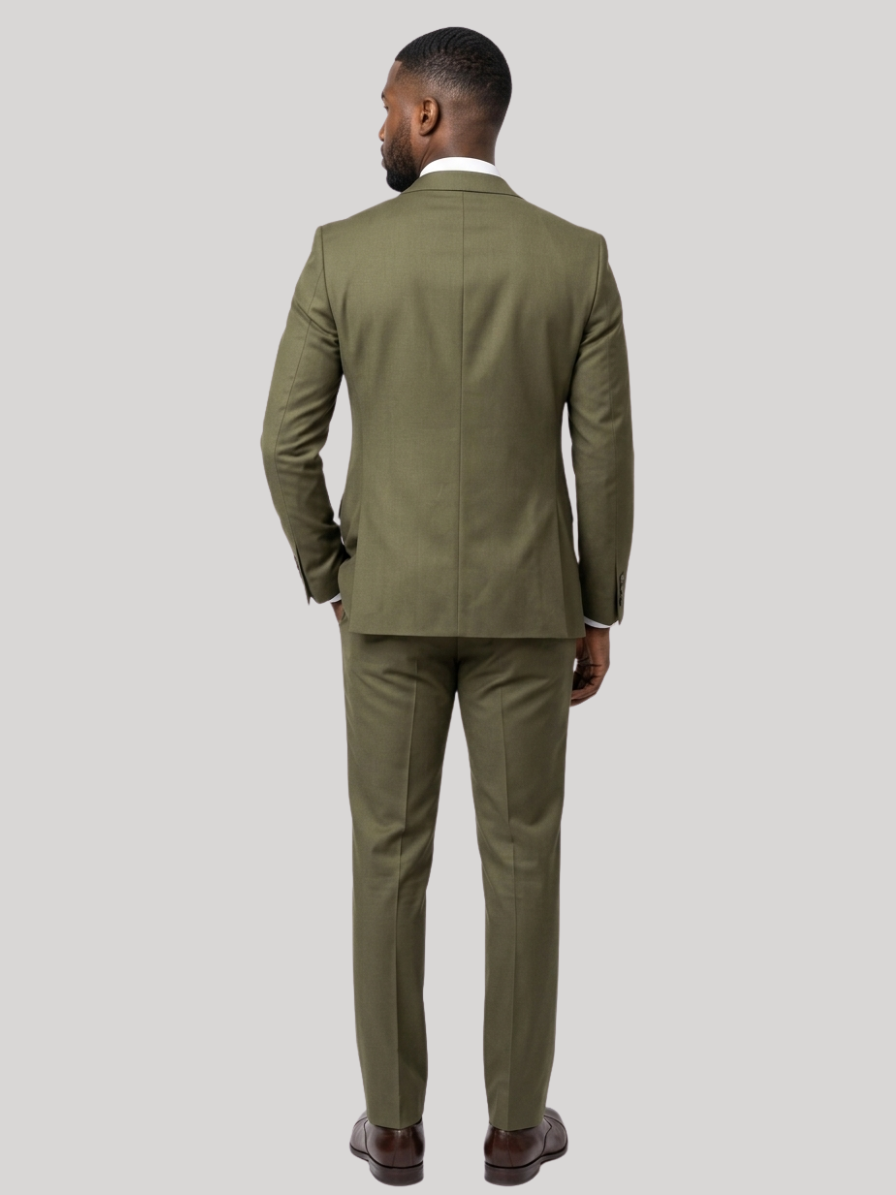 Modern Olive 3-Piece Suit
