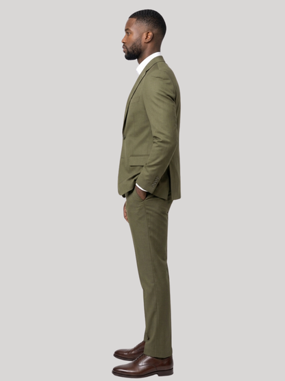 Modern Olive 3-Piece Suit