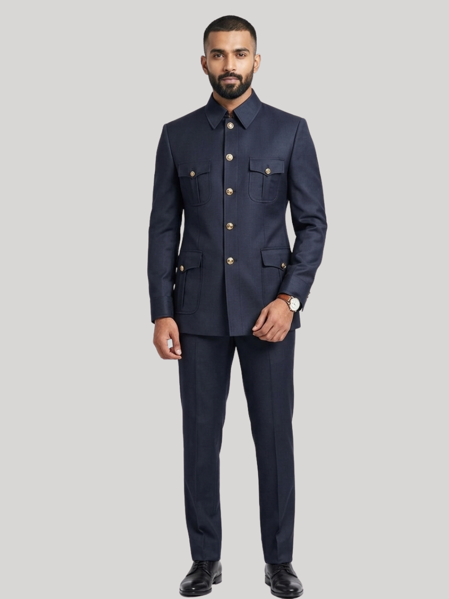 Navy Safari Suit