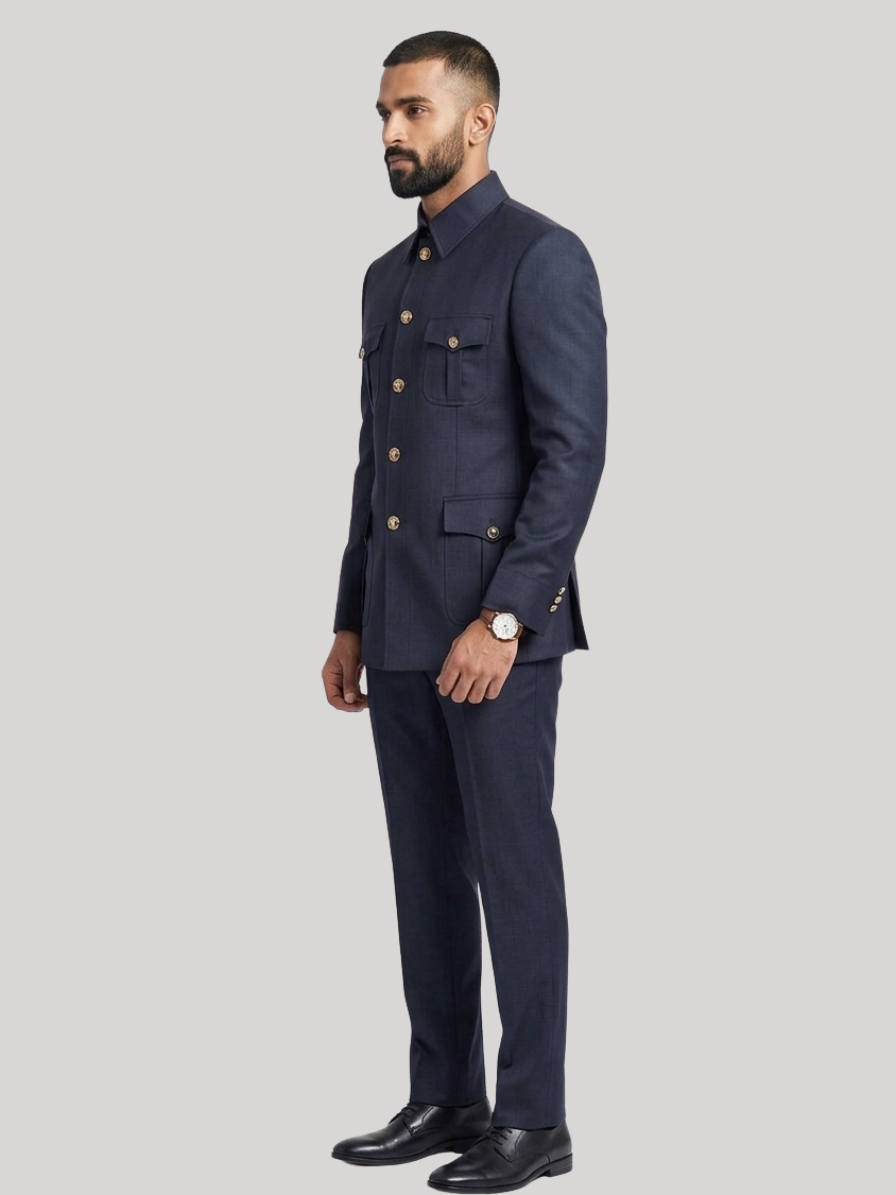 Navy Safari Suit