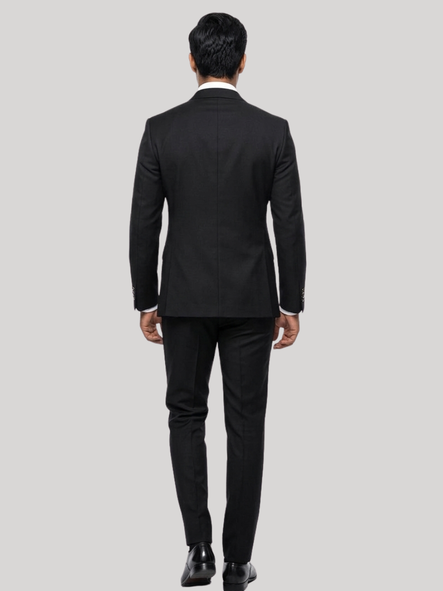 Black Double-Breasted Suit