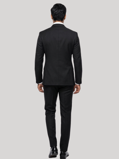 Black Double-Breasted Suit