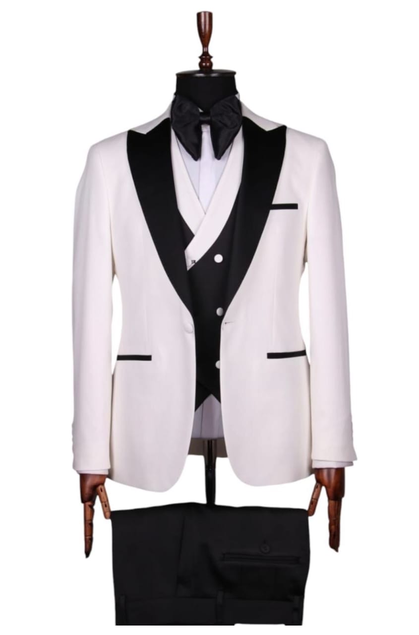 White Peak Lapel Tuxedo